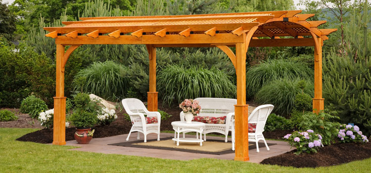 Cedar Wood Pergola Installation in Long Beach, CA